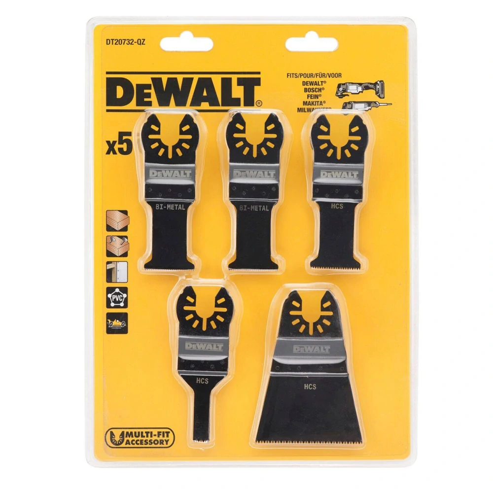 DeWALT DT20732 Sada nářadí s oscilačními čepelemi 5 ks