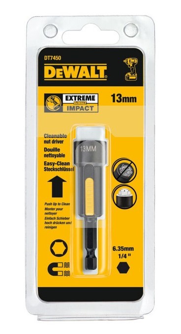 DeWALT DT7450 čistitelný nástavec na matice pro rázové utahováky 13 x 75 mm